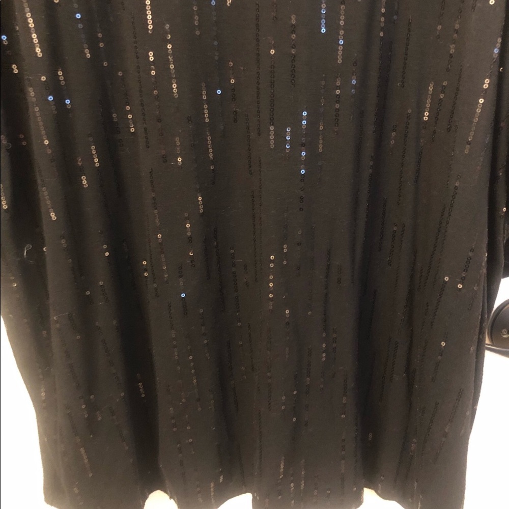 Catherine’s Black Top With Sequence. Size 1x - image 2